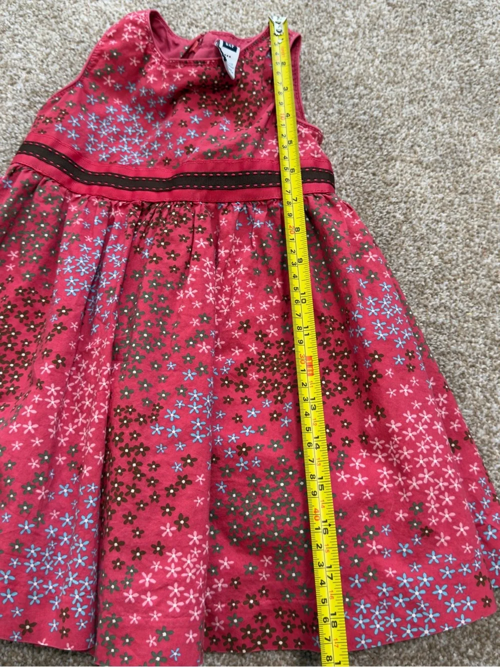 Baby Gap Pink Floral Dress 18-24M Cottagecore Easter Spring